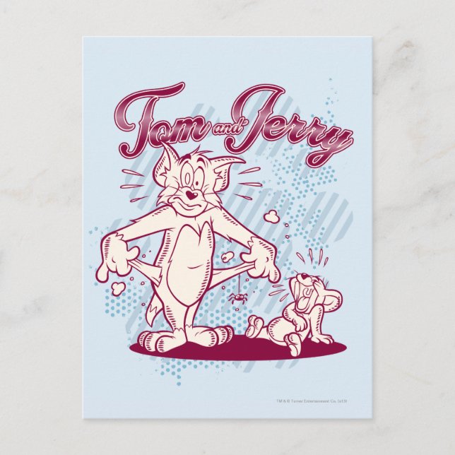 Tom and Jerry Broke Postcard (Front)