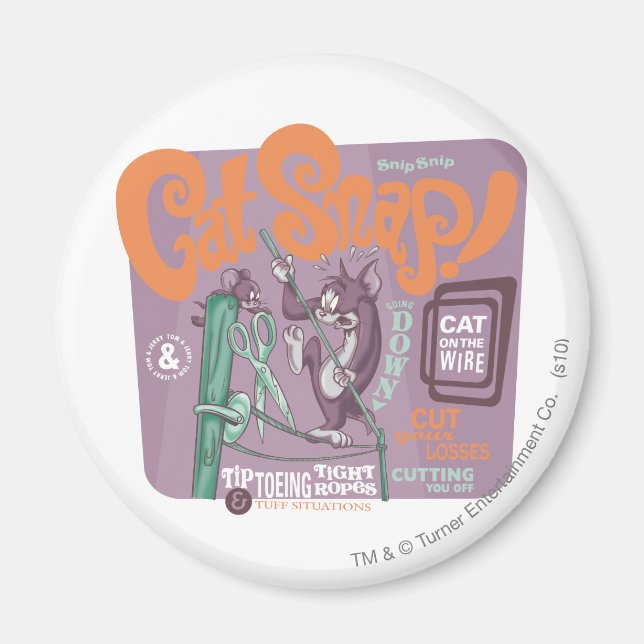 Tom and Jerry Cat Snap Magnet (Front)