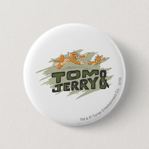 Tom and Jerry Chase Logo 6 Cm Round Badge