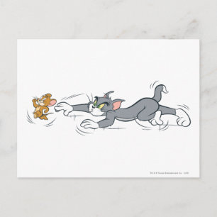 Tom and Jerry Chase Postcard