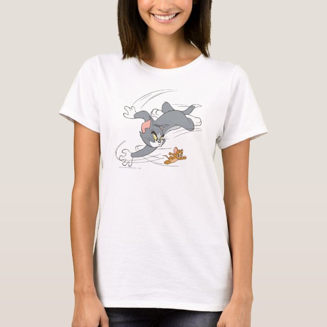 Tom and Jerry Chase Turn T-Shirt (Front)