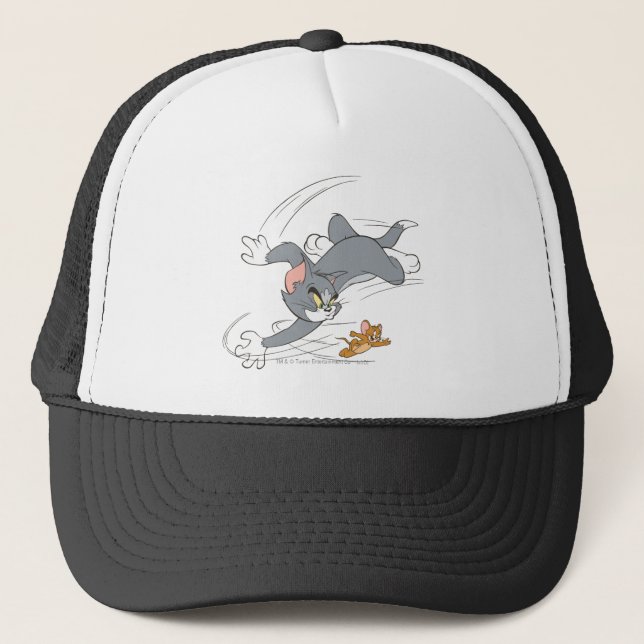 Tom and Jerry Chase Turn Trucker Hat (Front)