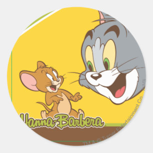 Tom And Jerry Classic Round Sticker