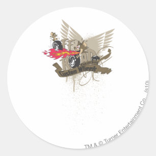 Tom and Jerry Custome Wheels Classic Round Sticker