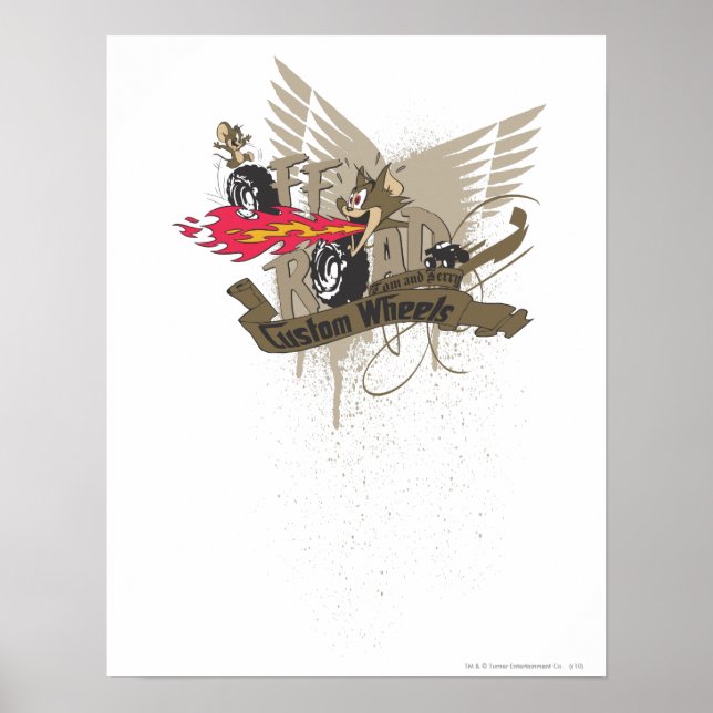 Tom and Jerry Custome Wheels Poster (Front)