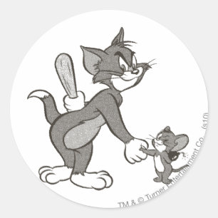 Tom And Jerry Deceitful Handshake Classic Round Sticker