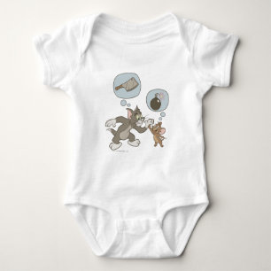Tom and Jerry Evil Thoughts Baby Bodysuit