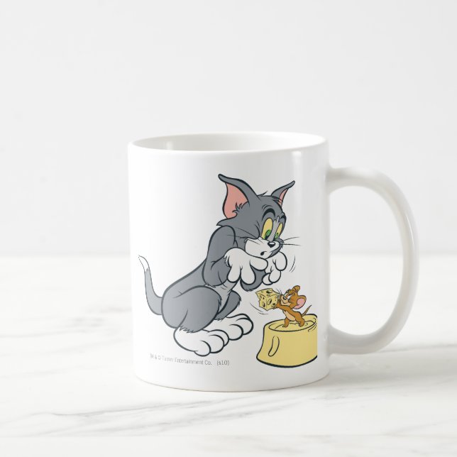 Tom and Jerry Feed The Cat Coffee Mug (Right)