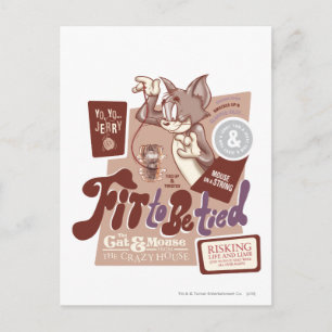 Tom and Jerry Fit To Be Tied Postcard