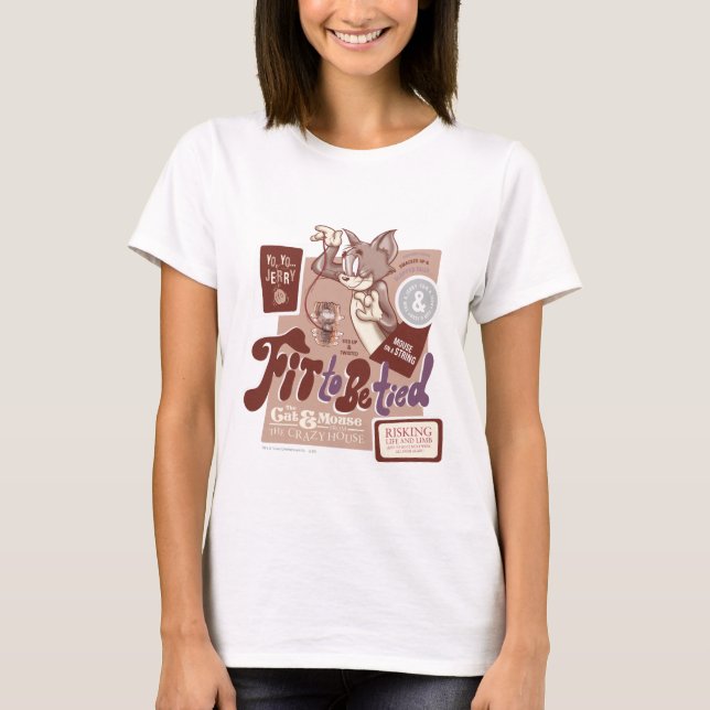 Tom and Jerry Fit To Be Tied T-Shirt (Front)