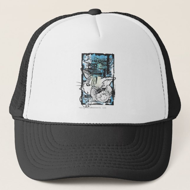 Tom and Jerry Grimey Trucker Hat (Front)
