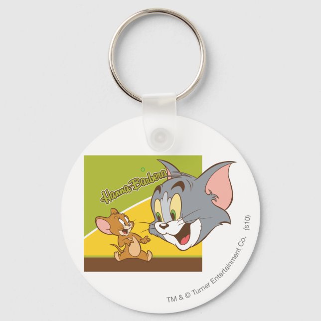Tom and Jerry Hanna Barbera Logo Key Ring (Front)