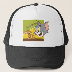 Tom and Jerry Hanna Barbera Logo Trucker Hat