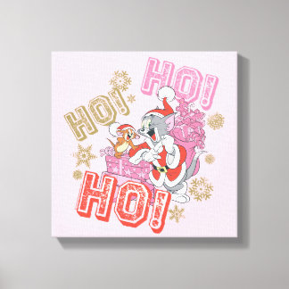Tom and Jerry "Ho! Ho! Ho!" Santa Gift Delivery Canvas Print