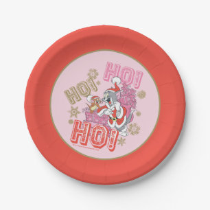 Tom and Jerry "Ho! Ho! Ho!" Santa Gift Delivery Paper Plate