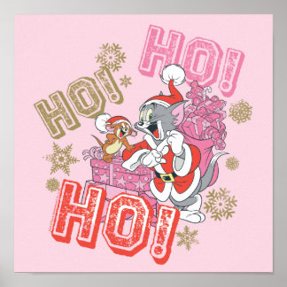 Tom and Jerry "Ho! Ho! Ho!" Santa Gift Delivery Poster