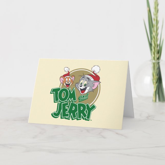 Tom and Jerry Holiday Logo Card (Front)