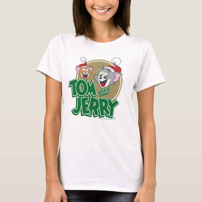 Tom and Jerry Holiday Logo T-Shirt (Front)