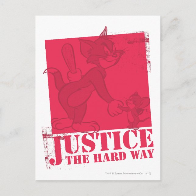 Tom and Jerry Justice The Hard Way Postcard (Front)