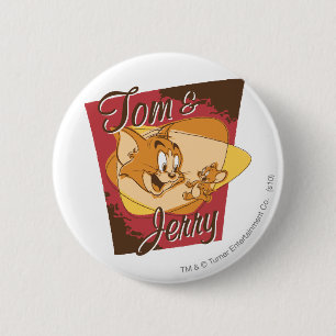 Tom and Jerry Logo 2 6 Cm Round Badge