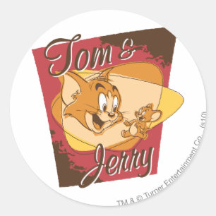Tom and Jerry Logo 2 Classic Round Sticker