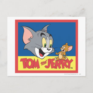 Tom And Jerry Logo Flat Postcard