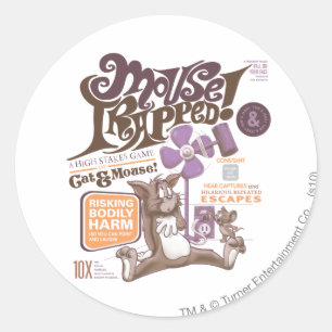 Tom and Jerry Mouse Trapped Classic Round Sticker