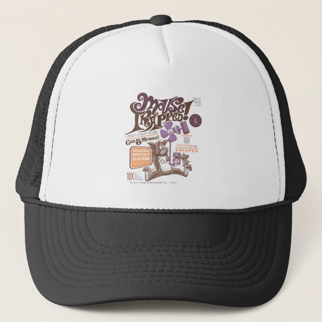 Tom and Jerry Mouse Trapped Trucker Hat (Front)