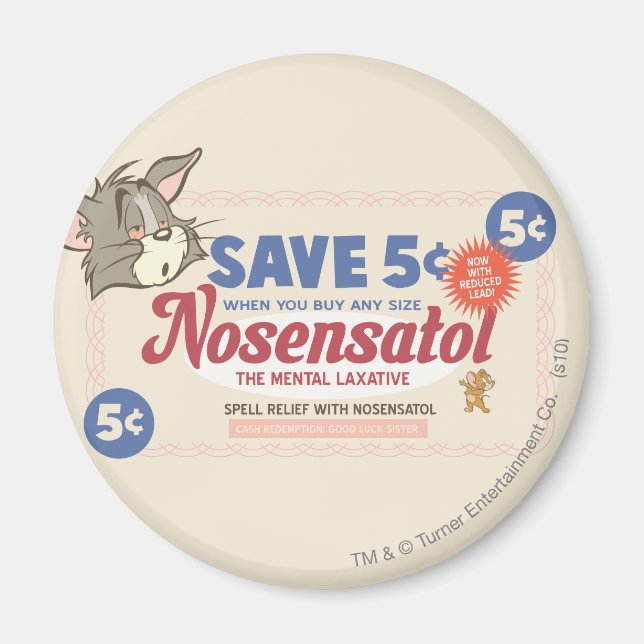 Tom And Jerry Nosensatol Coupon Magnet (Front)