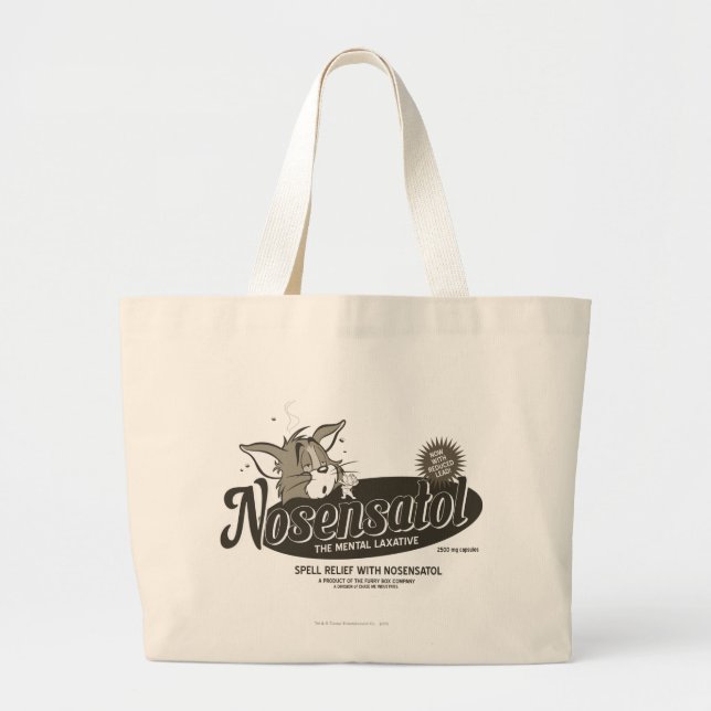 Tom and Jerry Nosensatol Large Tote Bag (Front)