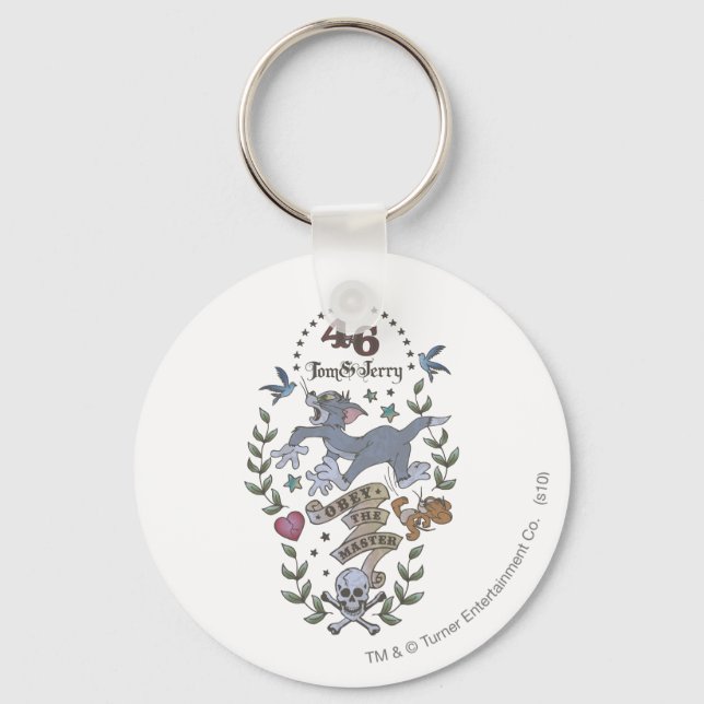 Tom and Jerry Obey The Master 2 Key Ring (Front)