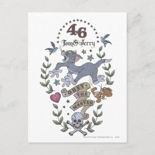 Tom and Jerry Obey The Master 2 Postcard