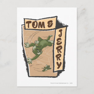 Tom and Jerry On A Tan Couch Postcard