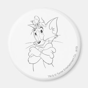 Tom and Jerry On Head Magnet