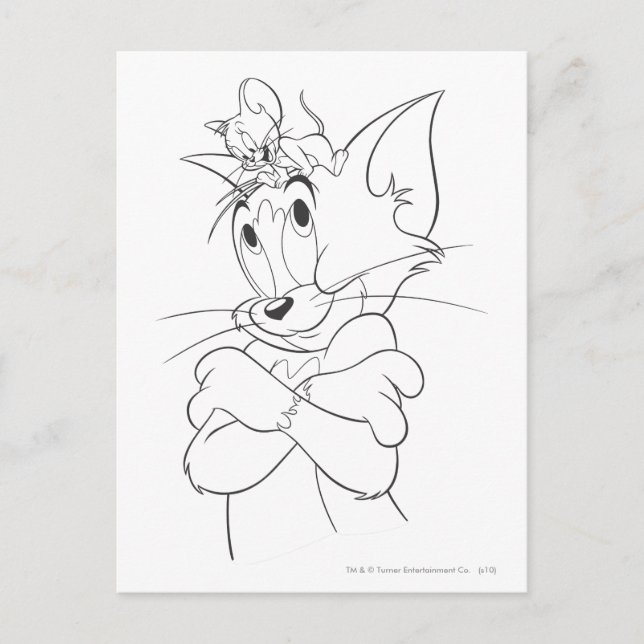 Tom and Jerry On Head Postcard (Front)