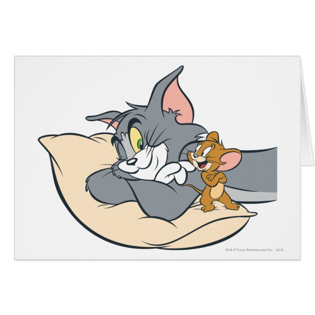 Tom and Jerry On Pillow (Front Horizontal)