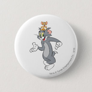 Tom and Jerry Pair 6 Cm Round Badge