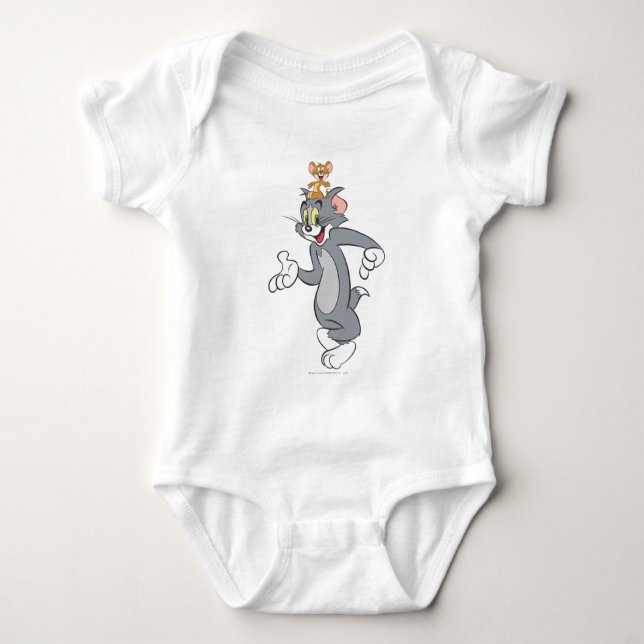Tom and Jerry Pair Baby Bodysuit (Front)