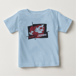 Tom and Jerry Red and Black Baby T-Shirt