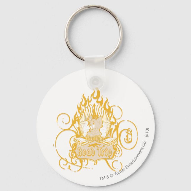 Tom and Jerry Road Trip Key Ring (Front)