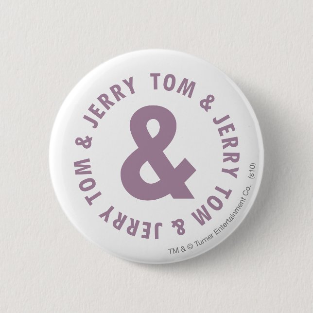 Tom and Jerry Round Logo 10 6 Cm Round Badge (Front)