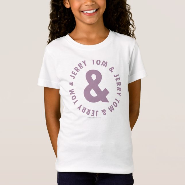 Tom and Jerry Round Logo 10 T-Shirt (Front)