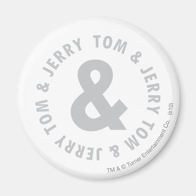 Tom and Jerry Round Logo 2 Magnet (Front)