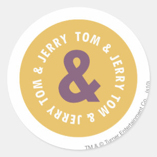 Tom and Jerry Round Logo 3 Classic Round Sticker