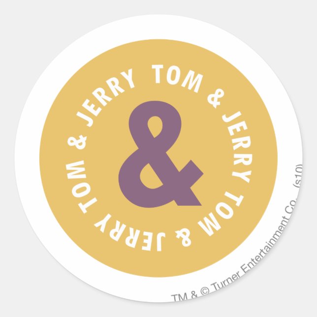 Tom and Jerry Round Logo 3 Classic Round Sticker (Front)
