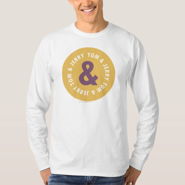 Tom and Jerry Round Logo 3 T-Shirt (Front)