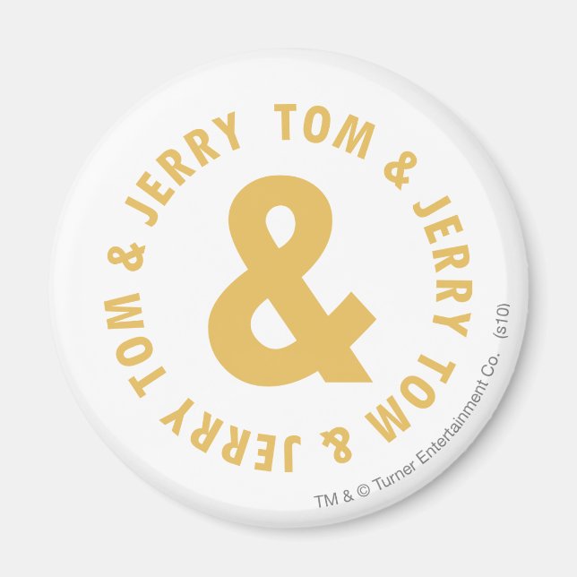 Tom and Jerry Round Logo 4 Magnet (Front)