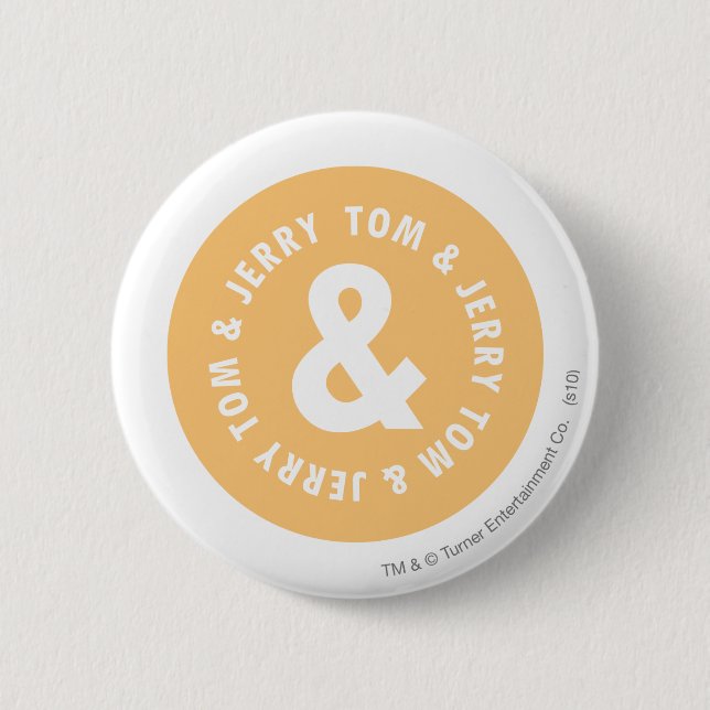 Tom and Jerry Round Logo 5 6 Cm Round Badge (Front)