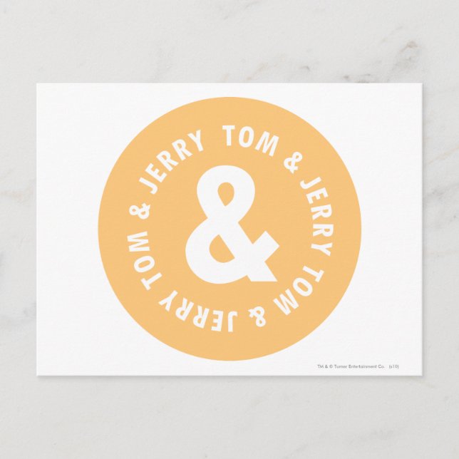 Tom and Jerry Round Logo 5 Postcard (Front)