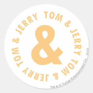 Tom and Jerry Round Logo 6 Classic Round Sticker